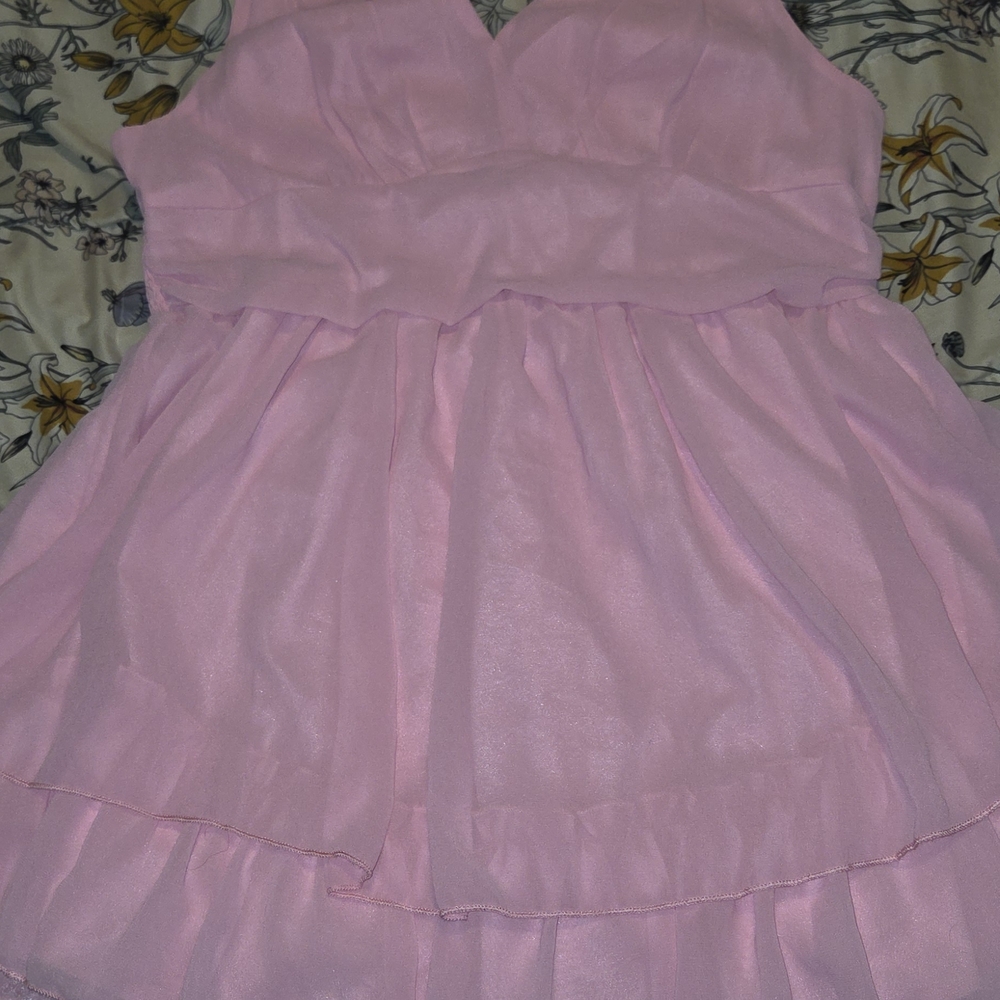 SHEIN Charming Pink Mini Dress